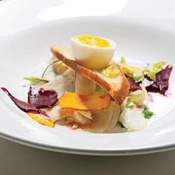 Pickled Vegetable Salad with Soft-Boiled Eggs recipe