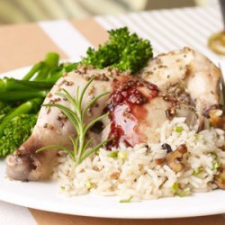 Rosemary-Scented Cornish Hens with Red Wine Reduction recipe