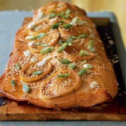 Alder-Planked Salmon in an Asian-Style Marinade recipe