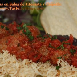 Meatballs in Chipotle-Tomato Salsa (Albondigas en Salsa de Chipotle) recipe