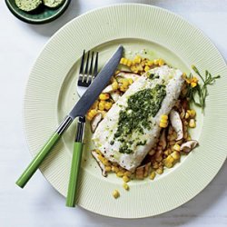 Halibut and Corn Hobo Packs with Herbed Butter recipe