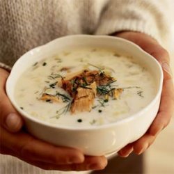 Leek and Fennel Chowder with Smoked Salmon recipe