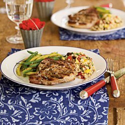 Grilled Pork Chops with Shallot Butter recipe