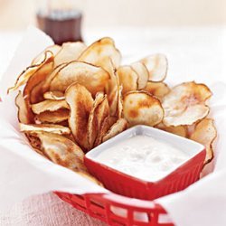 Potato Chips with Blue Cheese Dip recipe