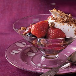 Champagne-Soaked Berries with Whipped Cream recipe