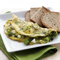 Broccoli & Feta Omelet with Toast recipe
