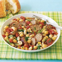 Sausage with Beans and Escarole recipe
