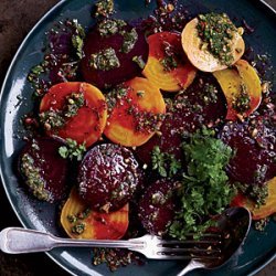 Roasted Beets with Pistachios, Herbs and Orange recipe