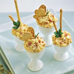 Spicy Roasted Red Bell Pepper Pimiento Cheese recipe