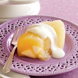 Pear Gelatin with Yogurt Topping recipe