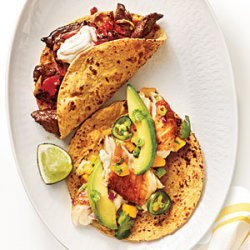 Steak and Charred Vegetable Tacos recipe