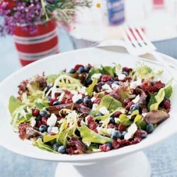 Greens with Chèvre and Berries recipe