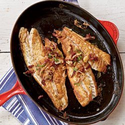 Pan-Roasted Snapper Fillets with Sun-Dried Tomatoes and Garlic recipe