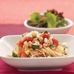 Spaghetti with Zucchini and White Beans recipe