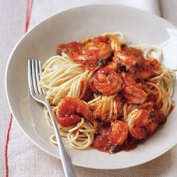 Pasta with Spicy Shrimp and Tomato Sauce recipe