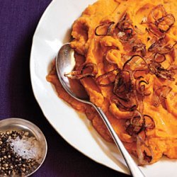 Rosemary Mashed Sweet Potatoes with Shallots recipe