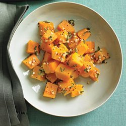 Butternut Squash with Green Chile and Mustard Seeds recipe