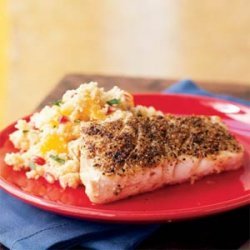 Grilled Grouper with Browned Butter-Orange Couscous recipe