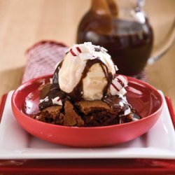 Mint Hot Fudge-Brownie Sundaes recipe
