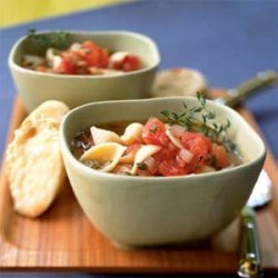 Tomato Garlic Soup with Parmesan Croutons recipe