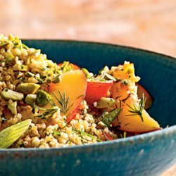 Cracked Wheat Salad with Nectarines, Parsley, and Pistachios recipe