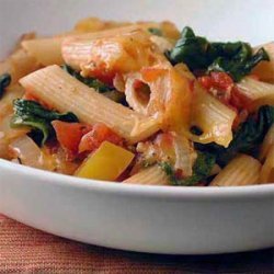 Ziti Baked with Spinach, Tomatoes, and Smoked Gouda recipe