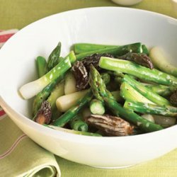 Asparagus, Spring Onion, and Morel Mushroom Saute recipe