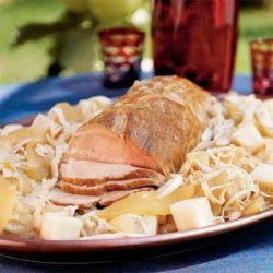 Roast Pork with Apples, Cabbage, and Turnips recipe