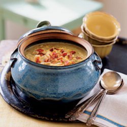 Corn and Fingerling Potato Chowder with Applewood-Smoked Bacon recipe
