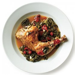 Braised Chicken with Kale recipe
