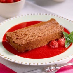 Chocolate Mousse Loaf with Raspberry Puree recipe