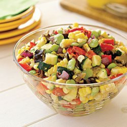 Grilled-Vegetable Succotash Salad recipe