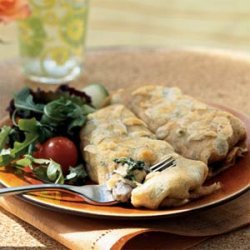 Chicken, Spinach, and Mushroom Crepes recipe