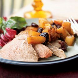 Roasted Duck with Roasted Fruit Compote recipe
