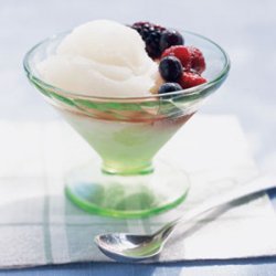 Late-Harvest Riesling Sorbet with Berries recipe
