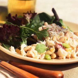 Crab Salad with White Beans and Gourmet Greens recipe