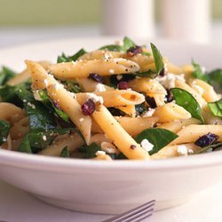 Penne with Spinach, Feta, and Olives recipe