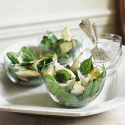 Spinach-Pear Salad with Mustard Vinaigrette recipe