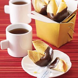 Chocolate-Dipped Fortune Cookies recipe