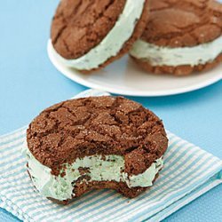 Chocolate-Mint Chip Ice Cream Sandwiches recipe