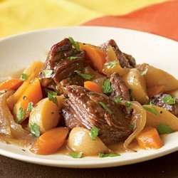Beer-Braised Beef with Onion, Carrot, and Turnips recipe