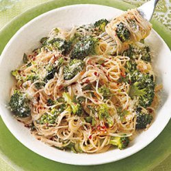 Garlicky Angel Hair with Roasted Broccoli recipe