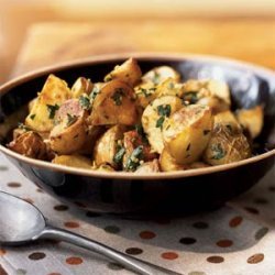 Garlicky Roasted Potatoes with Herbs recipe
