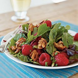Mesclun with Berries and Sweet Spiced Almonds recipe