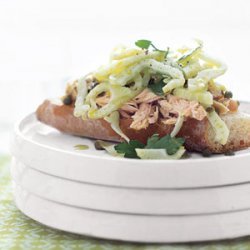 Open-Faced Tuna and Fennel Sandwiches recipe