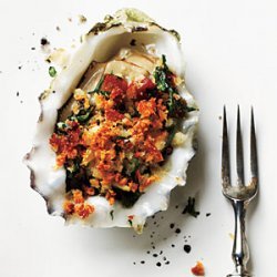 Roasted Oysters with Pancetta and Breadcrumbs recipe