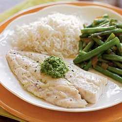 Snapper with Basil-Mint Sauce recipe