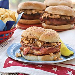 Bacon-Wrapped Barbecue Burgers recipe