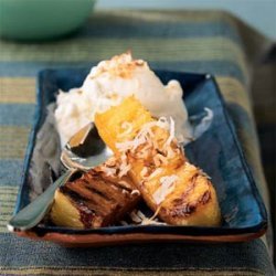 Rum-Spiked Grilled Pineapple with Toasted Coconut recipe