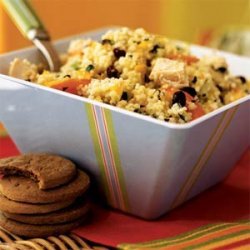 Couscous Salad with Chicken and Chopped Vegetables recipe